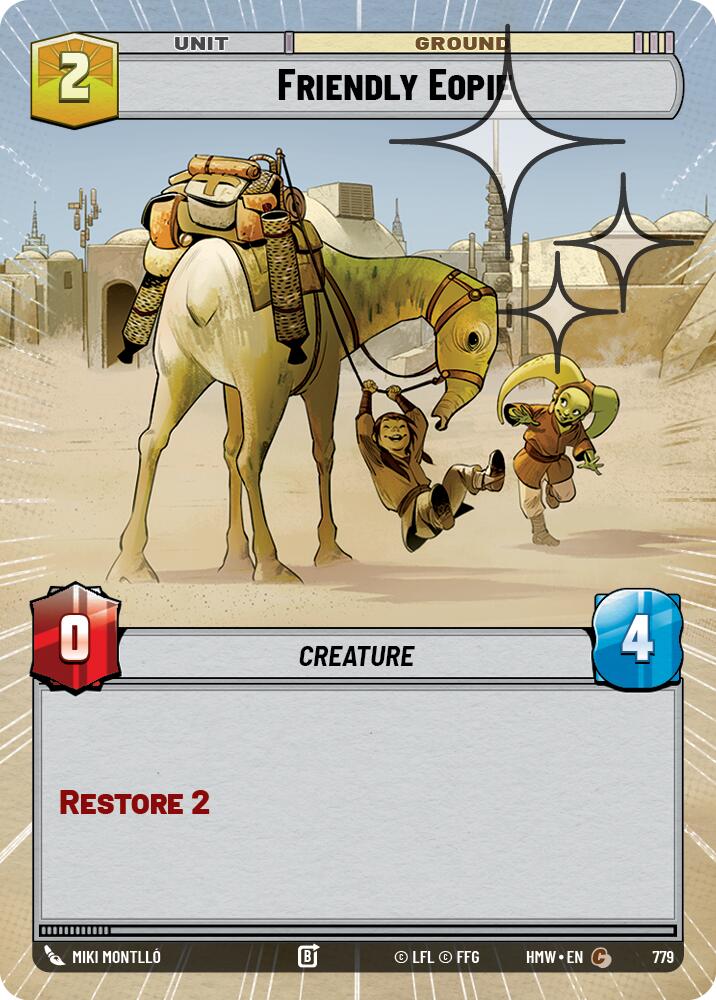 Friendly Eopie [Hyperspace Foil] (Homeworlds)(HMW-779)(C)
