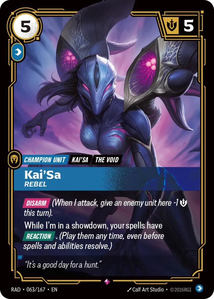 Kai'Sa, Rebel (Foil) (Radiance)(RAD-063/167)(R)