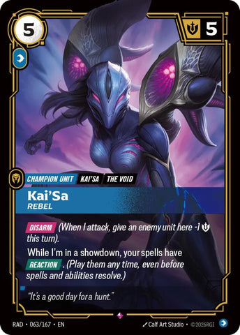 Kai'Sa, Rebel (Foil) (Radiance)(RAD-063/167)(R)