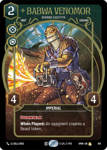Babwa Venomor - Burning Kashyyyk [Prestige] (Homeworlds)(HMW-814)(R)