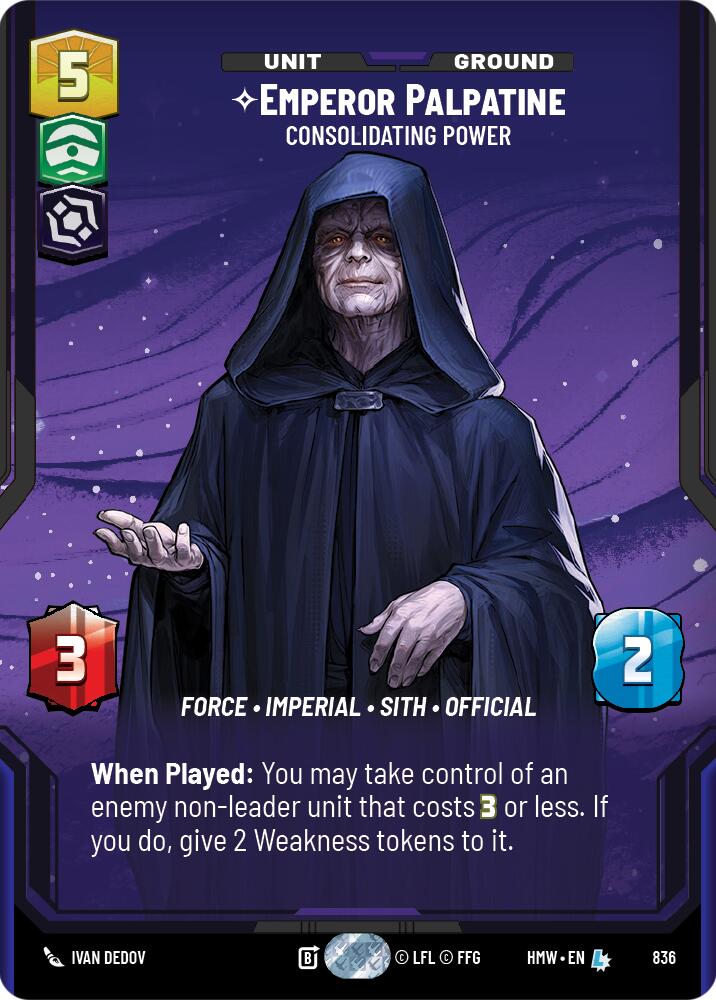 Emperor Palpatine - Consolidating Power [Prestige] (Homeworlds)(HMW-836)(L)