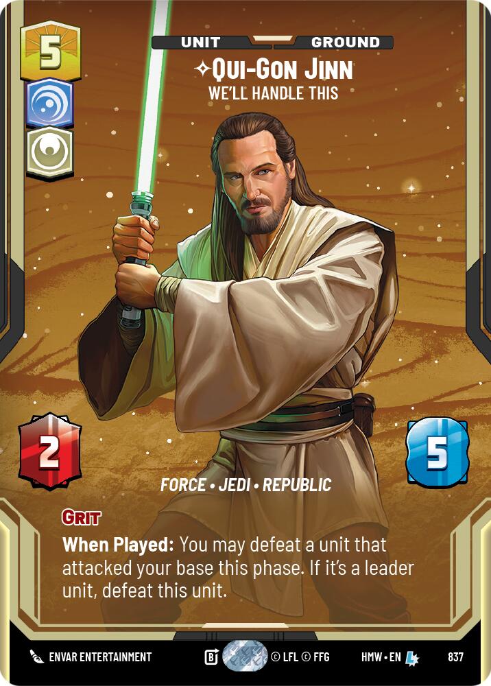 Qui-Gon Jinn - We'll Handle This [Prestige] (Homeworlds)(HMW-837)(L)