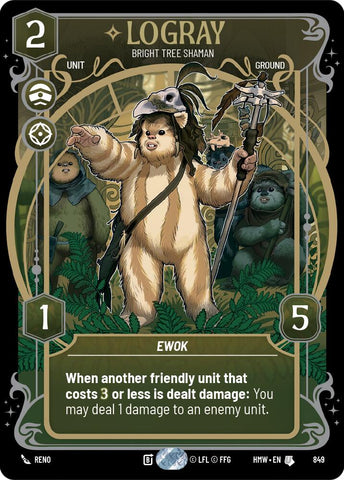 Logray - Bright Tree Shaman [Prestige Foil] (Homeworlds)(HMW-849)(U)