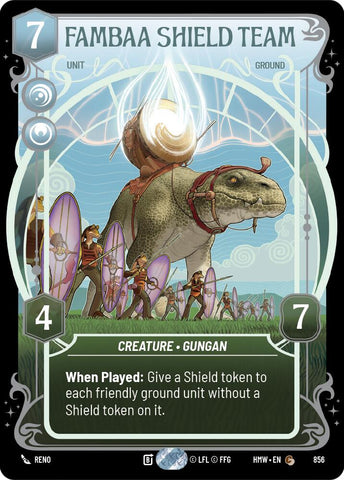 Fambaa Shield Team [Prestige Foil] (Homeworlds)(HMW-856)(C)