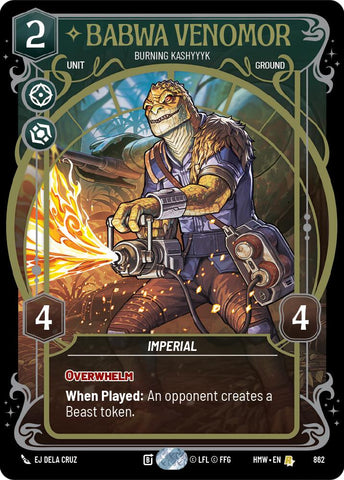 Babwa Venomor - Burning Kashyyyk [Prestige Foil] (Homeworlds)(HMW-862)(R)