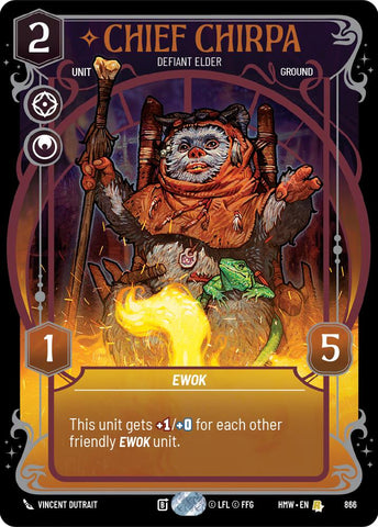 Chief Chirpa - Defiant Elder [Prestige Foil] (Homeworlds)(HMW-866)(R)