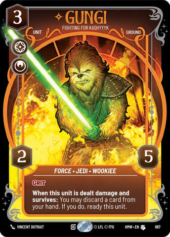 Gungi - Fighting for Kashyyyk [Prestige Foil] (Homeworlds)(HMW-867)(U)