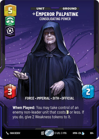 Emperor Palpatine - Consolidating Power [Prestige Foil] (Homeworlds)(HMW-884)(L)