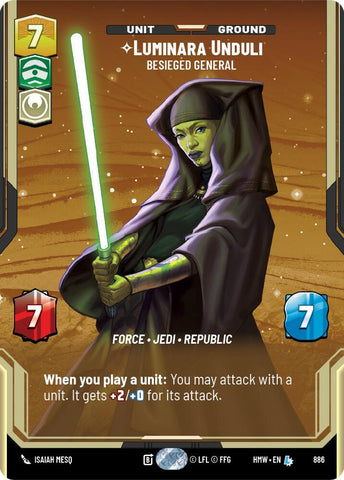 Luminara Unduli - Besieged General [Prestige Foil] (Homeworlds)(HMW-886)(L)