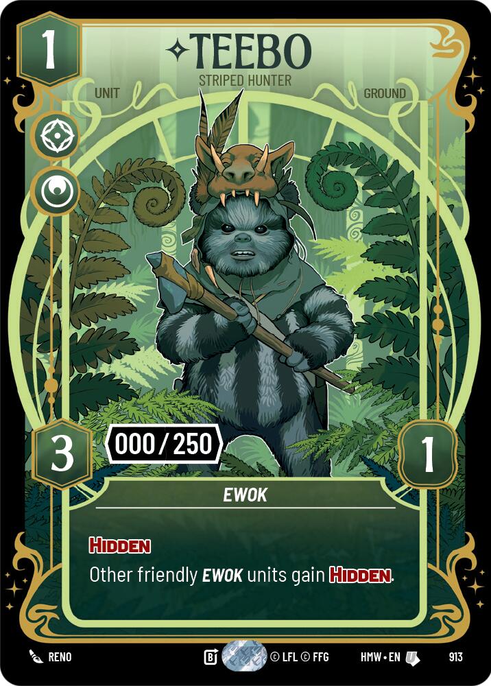 Teebo - Striped Hunter [Serialized] (Homeworlds)(HMW-913)(U)