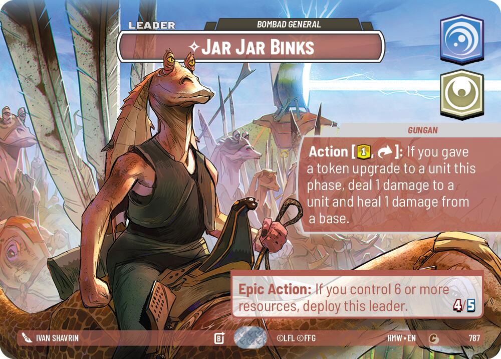 Jar Jar Binks - Bombad General [Showcase] (Homeworlds)(HMW-787)(C)