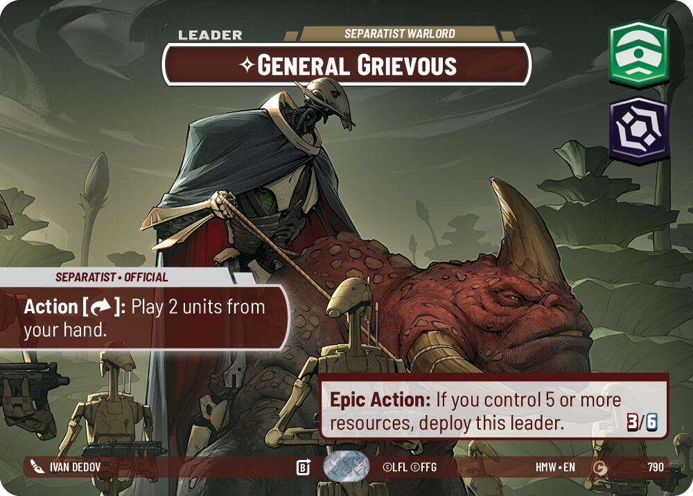 General Grievous - Separatist Warlord [Showcase] (Homeworlds)(HMW-790)(C)