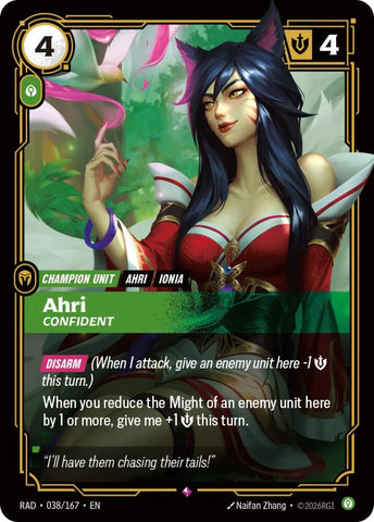 Ahri, Confident (Foil) (Radiance)(RAD-038/167)(R)