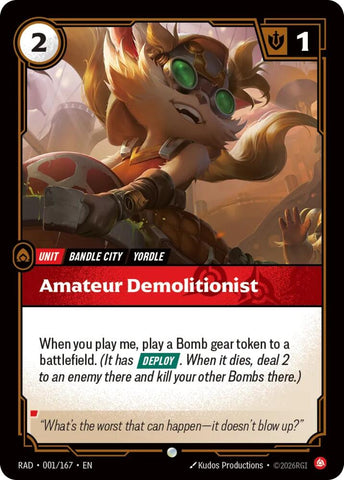 Amateur Demolitionist (Radiance)(RAD-001/167)(C)