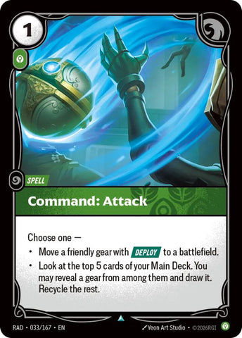Command: Attack (Radiance)(RAD-033/167)(U)