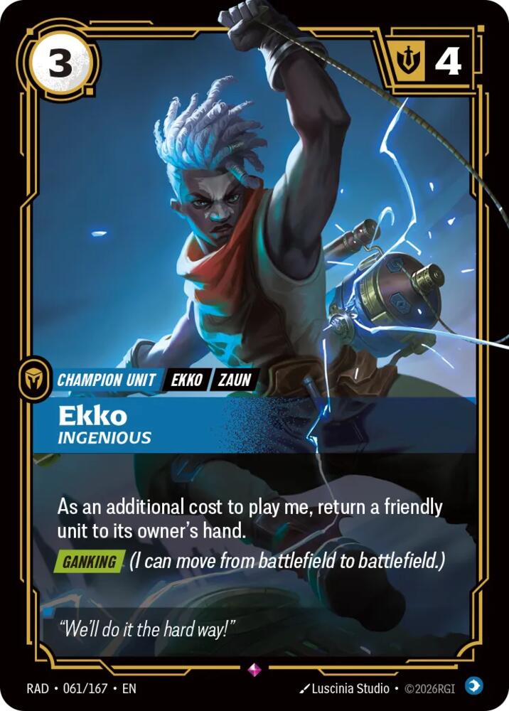 Ekko, Ingenious (Foil) (Radiance)(RAD-061/167)(R)