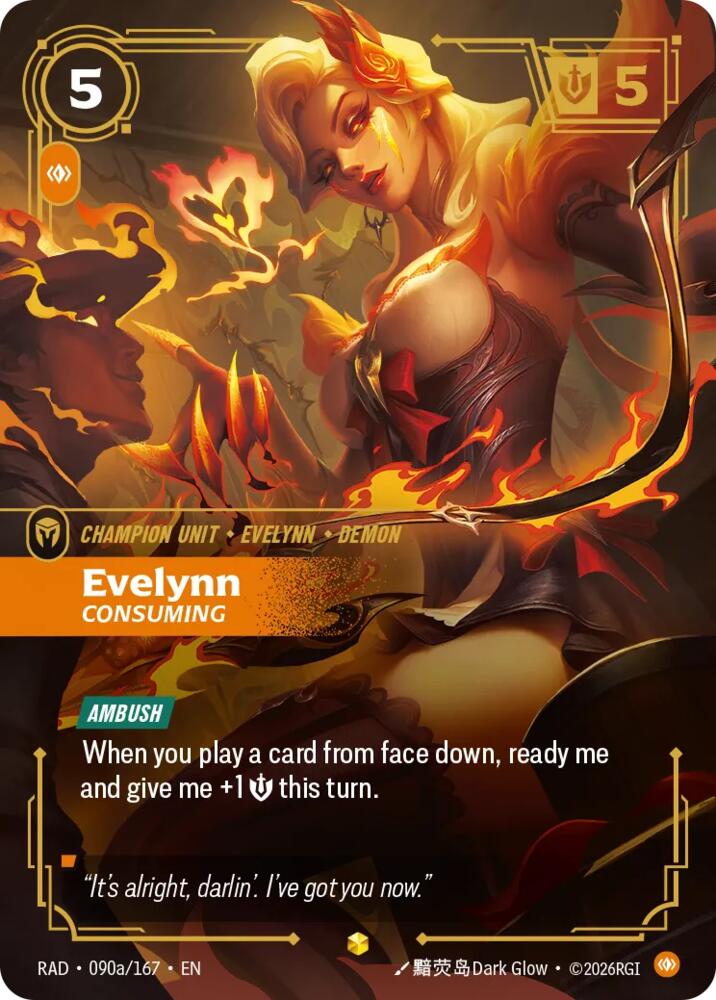 Evelynn, Consuming (Alternate Art) (Foil) (Radiance)(RAD-090a/167)(O/AA)