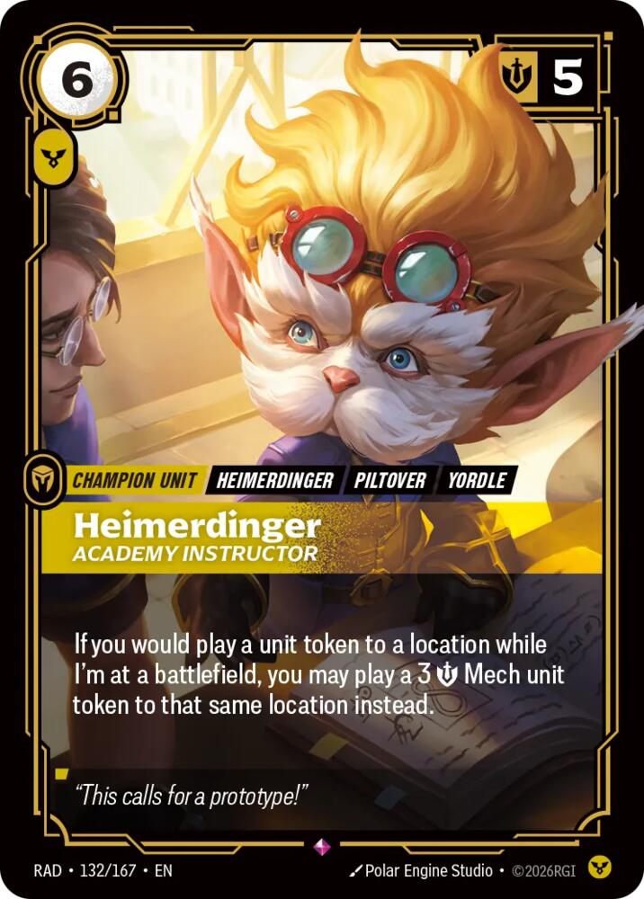 Heimerdinger, Academy Instructor (Foil) (Radiance)(RAD-132/167)(R)