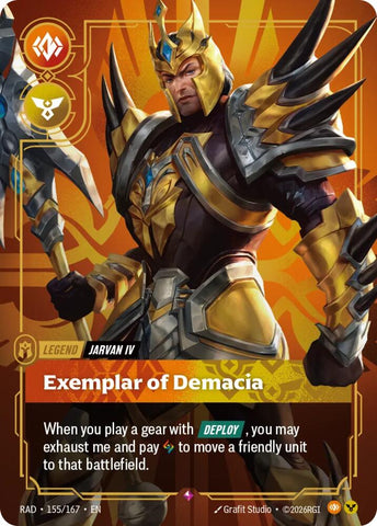 Jarvan IV, Exemplar of Demacia (Foil) (Radiance)(RAD-155/167)(R)