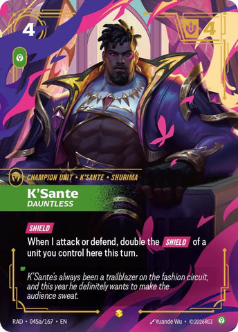 K'Sante, Dauntless (Alternate Art) (Foil) (Radiance)(RAD-045a/167)(O/AA)