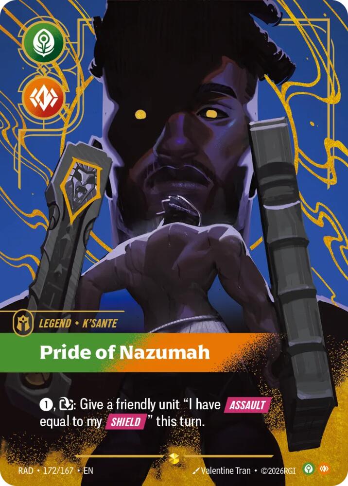 K'Sante, Pride of Nazumah (Overnumbered) (Foil) (Radiance)(RAD-172/167)(O/AA)