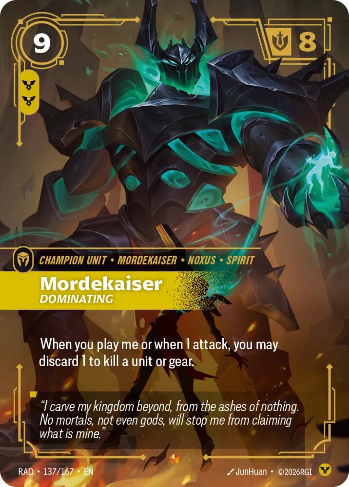 Mordekaiser, Dominating (Foil) (Radiance)(RAD-137/167)(E)