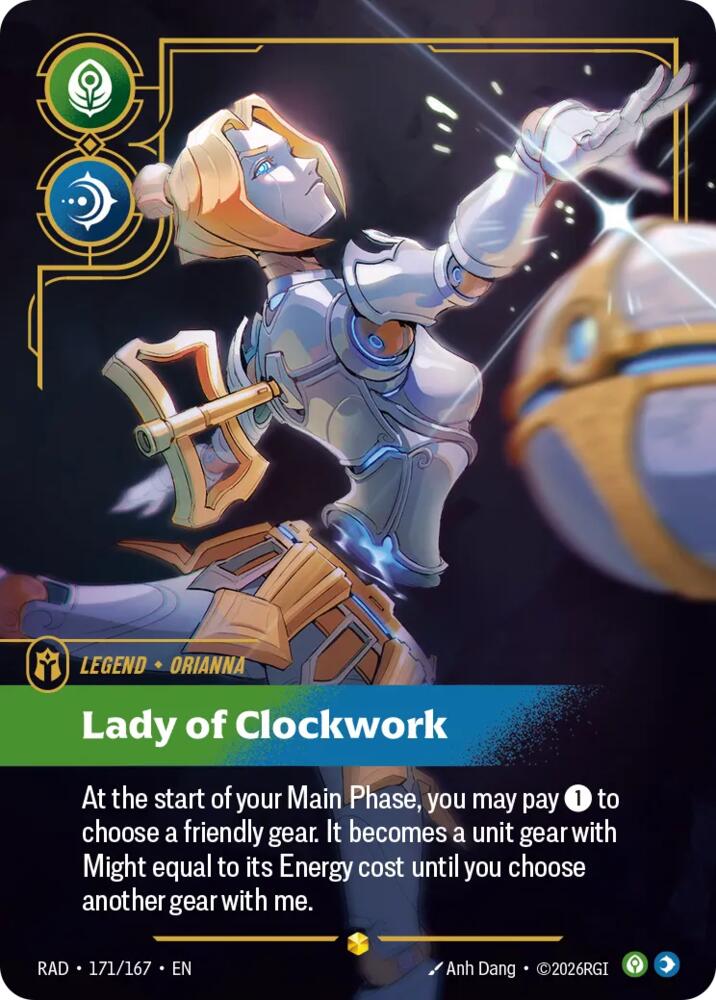 Orianna, Lady of Clockwork (Overnumbered) (Foil) (Radiance)(RAD-171/167)(O/AA)