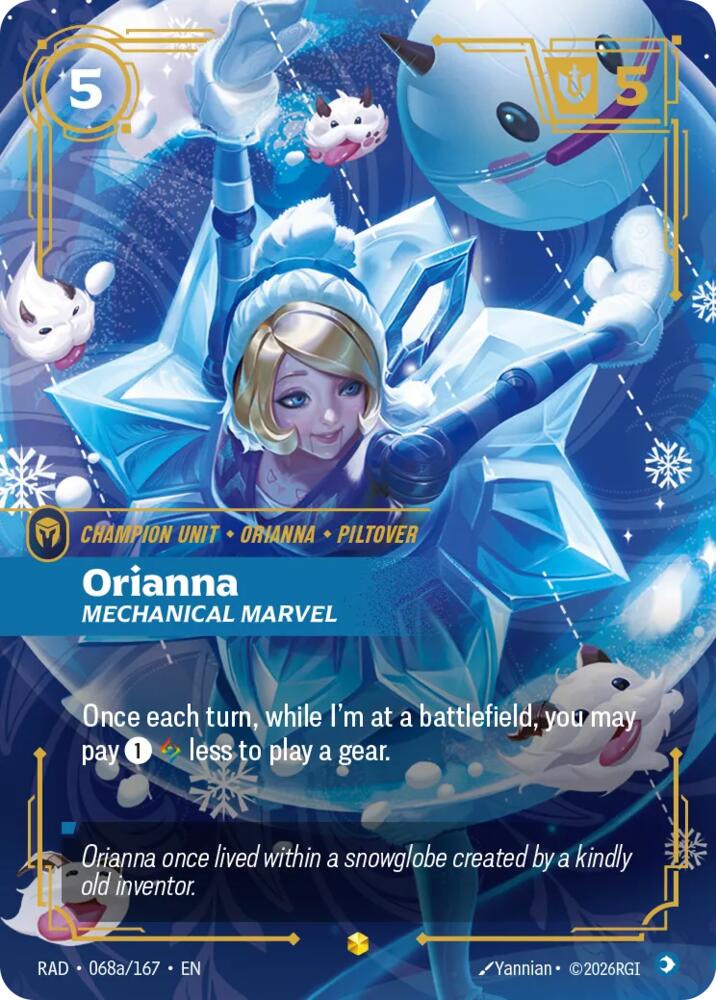 Orianna, Mechanical Marvel (Alternate Art) (Foil) (Radiance)(RAD-068a/167)(O/AA)