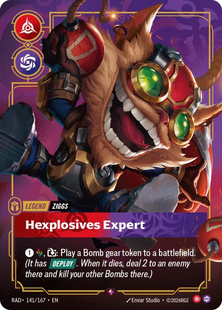 Ziggs, Hexplosives Expert (Foil) (Radiance)(RAD-141/167)(R)