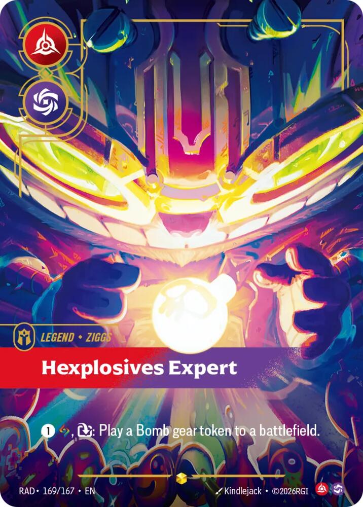 Ziggs, Hexplosives Expert (Overnumbered) (Foil) (Radiance)(RAD-169/167)(O/AA)