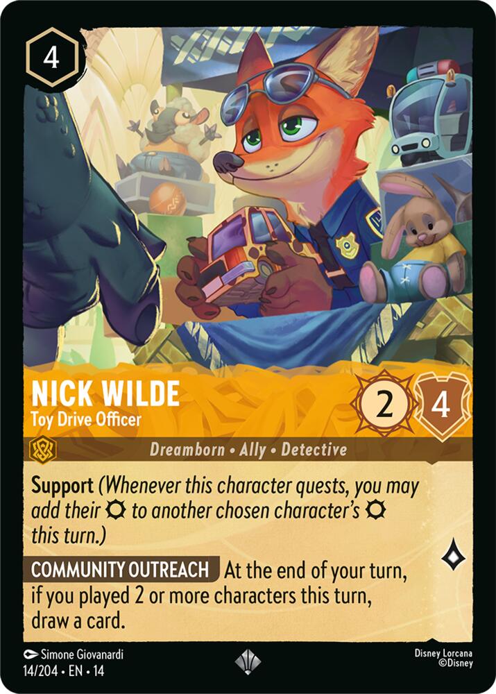 Nick Wilde - Toy Drive Officer (Hyperia City)(14-14/204)(SR)