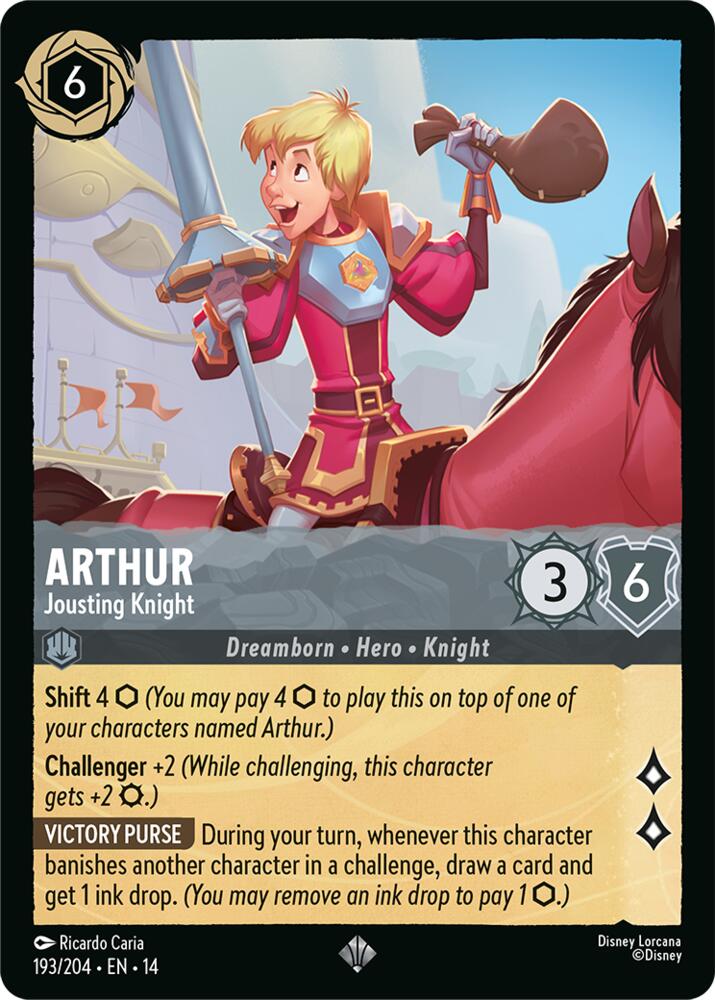 Arthur - Jousting Knight (Hyperia City)(14-193/204)(SR)