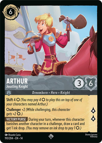 Arthur - Jousting Knight (Hyperia City)(14-193/204)(SR)