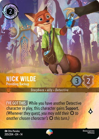 Nick Wilde - Providing Backup (Epic) (Holofoil) (Hyperia City)(14-205/204)(EP)