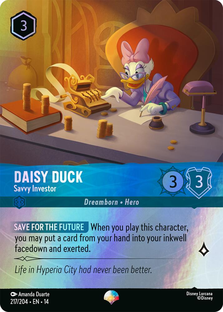 Daisy Duck - Savvy Investor (Epic) (Holofoil) (Hyperia City)(14-217/204)(EP)