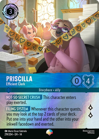 Priscilla - Efficient Clerk (Epic) (Holofoil) (Hyperia City)(14-219/204)(EP)