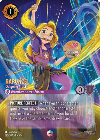 Rapunzel - Outgoing Artist (Enchanted) (Holofoil) (Hyperia City)(14-226/204)(EN)