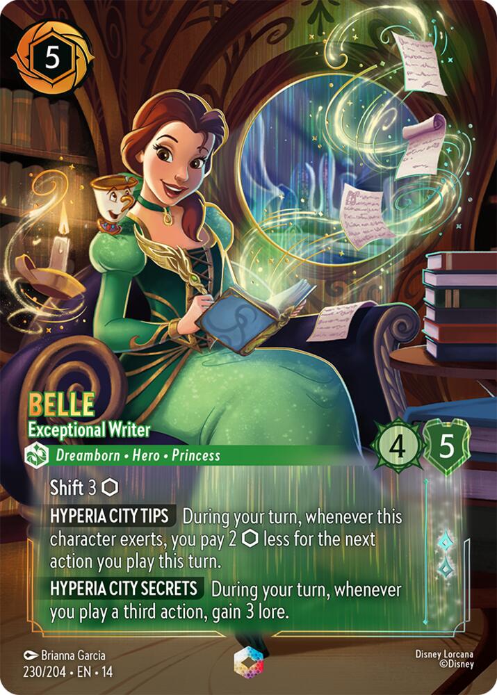 Belle - Exceptional Writer (Enchanted) (Holofoil) (Hyperia City)(14-230/204)(EN)