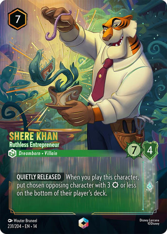 Shere Khan - Ruthless Entrepreneur (Enchanted) (Holofoil) (Hyperia City)(14-231/204)(EN)