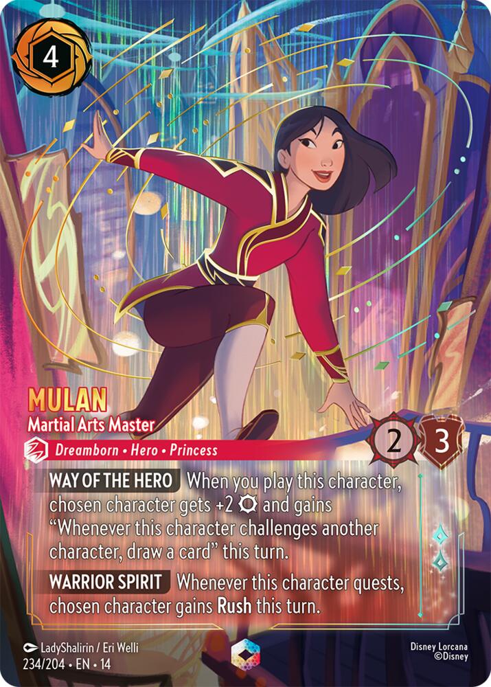Mulan - Martial Arts Master (Enchanted) (Holofoil) (Hyperia City)(14-234/204)(EN)