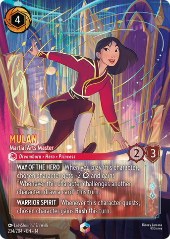 Mulan - Martial Arts Master (Enchanted) (Holofoil) (Hyperia City)(14-234/204)(EN)