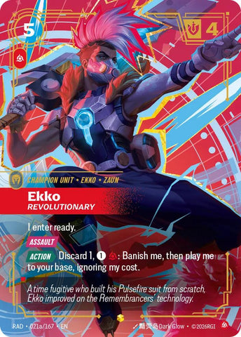 Ekko, Revolutionary (Alternate Art) (Foil) (Radiance)(RAD-021a/167)(O/AA)