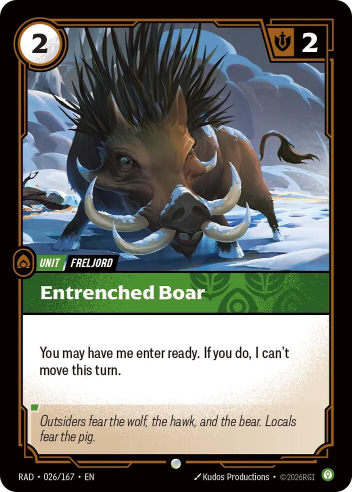 Entrenched Boar (Radiance)(RAD-026/167)(C)