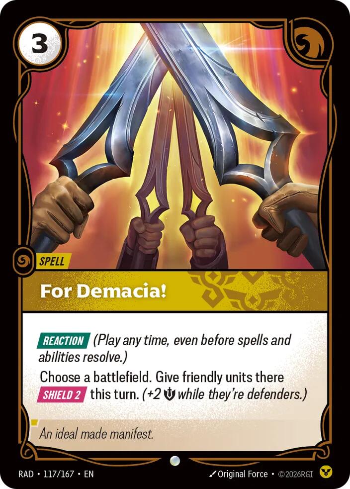 For Demacia! (Radiance)(RAD-117/167)(C)