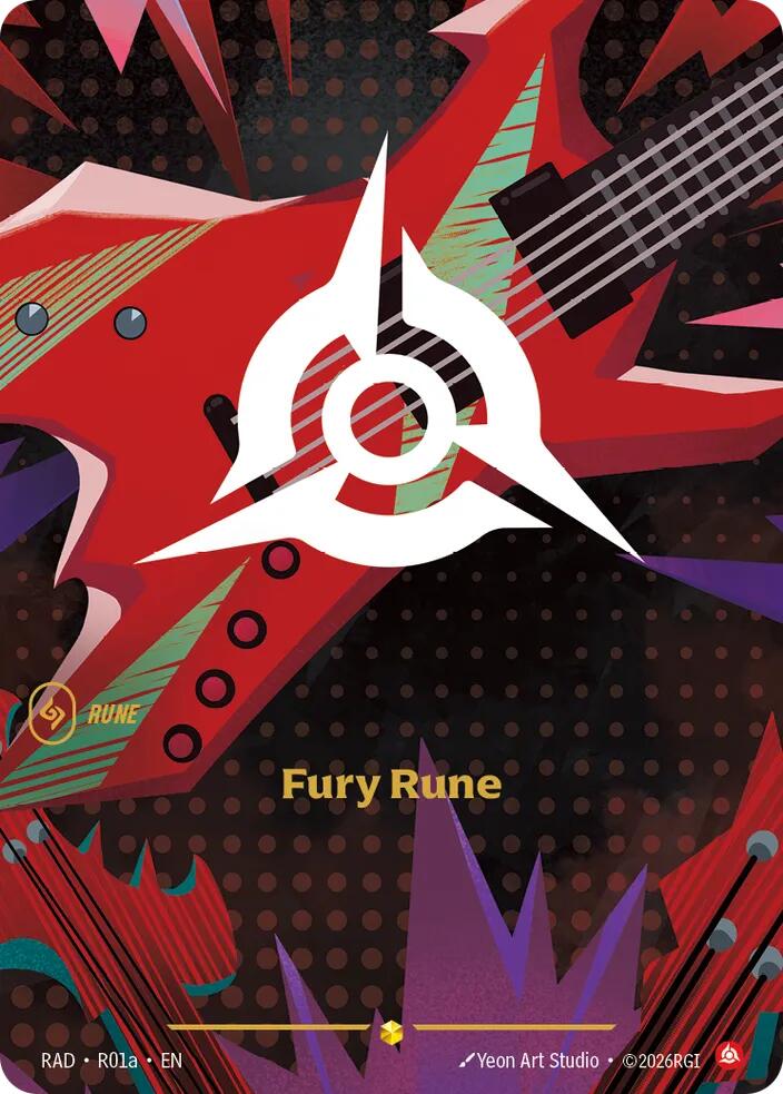 Fury Rune (R01a) (Foil) (Radiance)(RAD-R01a)(O/AA)