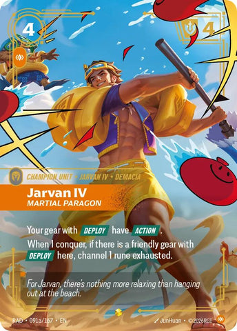 Jarvan IV, Martial Paragon (Alternate Art) (Foil) (Radiance)(RAD-091a/167)(O/AA)