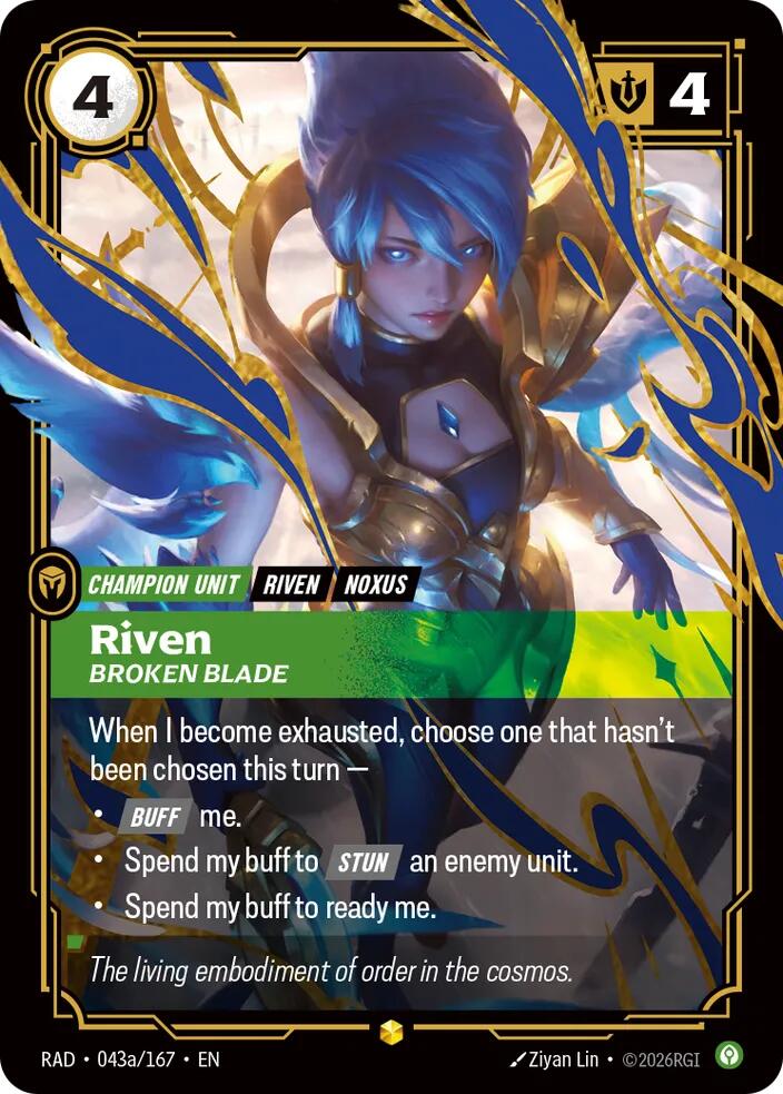 Riven, Broken Blade (Alternate Art) (Foil) (Radiance)(RAD-043a/167)(O/AA)