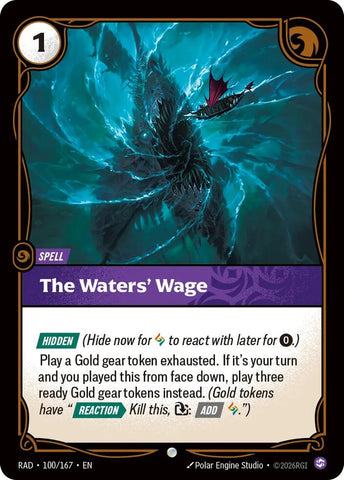 The Waters' Wage (Radiance)(RAD-100/167)(C)