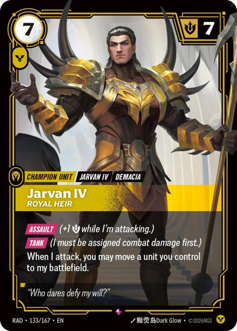 Jarvan IV, Royal Heir (Foil) (Radiance)(RAD-133/167)(R)