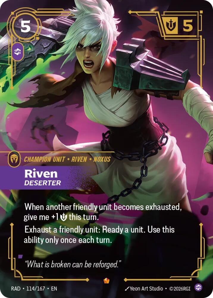 Riven, Deserter (Foil) (Radiance)(RAD-114/167)(E)
